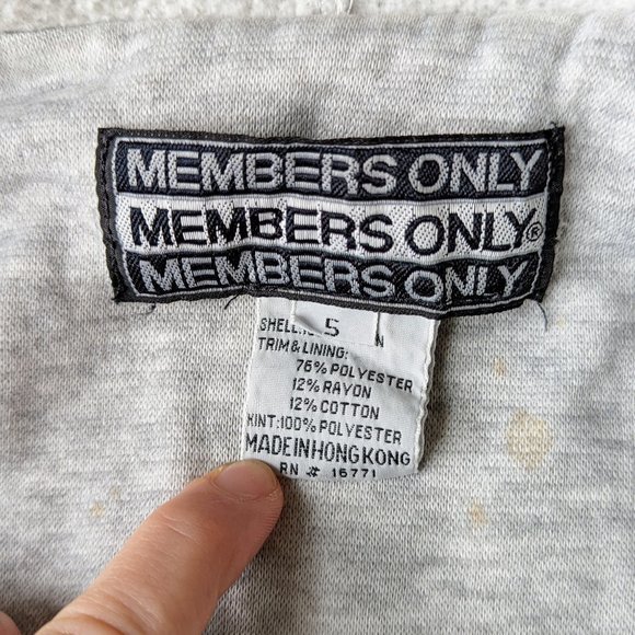 Vintage Members Only Kids Purple Gray Hooded Full Zip Jacket size 5 - Picture 9 of 10